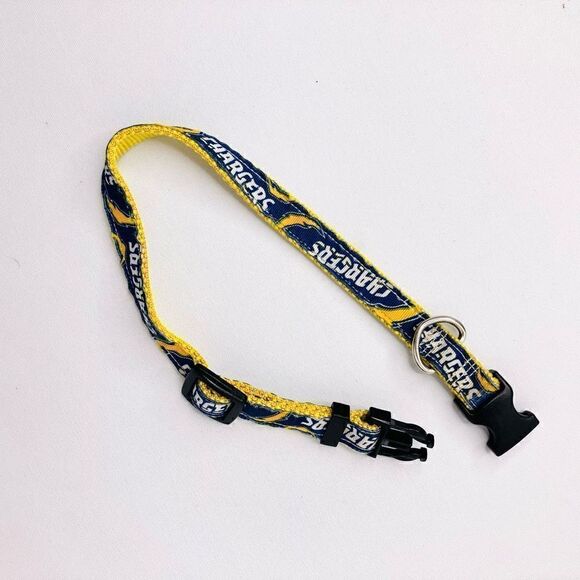 LA Chargers Dog Collar In Blue & Yellow - Picture 3 of 10